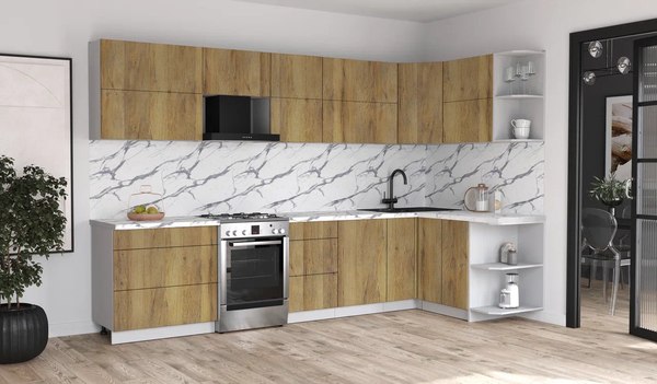 Кухонный гарнитур Интерлиния Мила Матте 1.5x3.3 Б PR