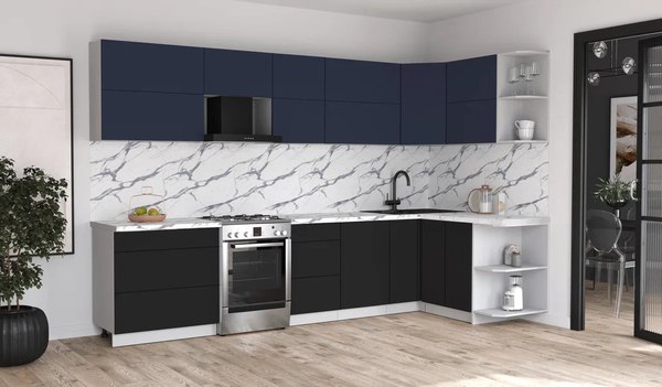 Кухонный гарнитур Интерлиния Мила Матте 1.5x3.3 Б PR