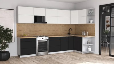 Кухонный гарнитур Интерлиния Мила Матте 1.5x3.4 Б PR