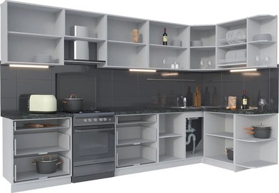 Кухонный гарнитур Интерлиния Мила Матте 1.5x3.4 Б PR
