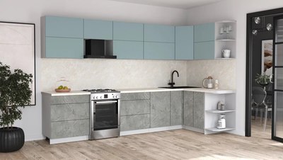 Кухонный гарнитур Интерлиния Мила Матте 1.5x3.4 Б PR