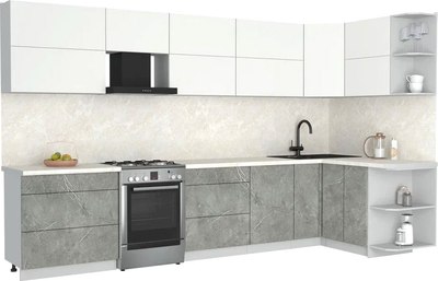 Кухонный гарнитур Интерлиния Мила Матте 1.5x3.5 Б PR - фото