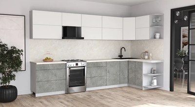 Кухонный гарнитур Интерлиния Мила Матте 1.5x3.5 Б PR