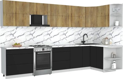 Кухонный гарнитур Интерлиния Мила Матте 1.5x3.5 Б PR - фото