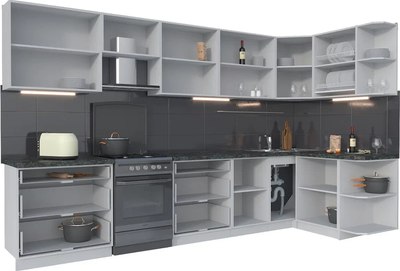 Кухонный гарнитур Интерлиния Мила Матте 1.5x3.5 Б PR