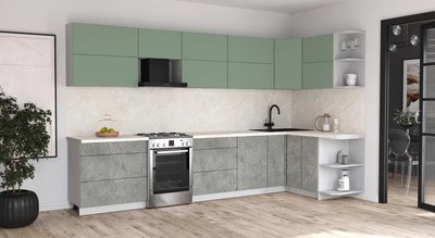 Кухонный гарнитур Интерлиния Мила Матте 1.5x3.5 Б PR