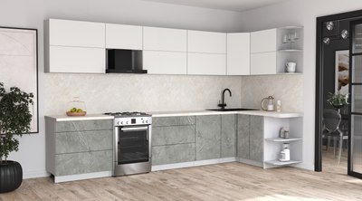 Кухонный гарнитур Интерлиния Мила Матте 1.5x3.6 Б PR