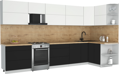 Кухонный гарнитур Интерлиния Мила Матте 1.5x3.6 Б PR - фото