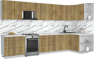 Кухонный гарнитур Интерлиния Мила Матте 1.5x3.6 Б PR - фото