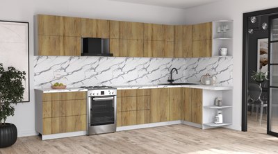 Кухонный гарнитур Интерлиния Мила Матте 1.5x3.6 Б PR