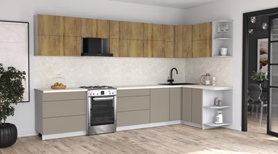 Кухонный гарнитур Интерлиния Мила Матте 1.5x3.6 Б PR