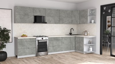 Кухонный гарнитур Интерлиния Мила Матте 1.5x3.6 Б PR