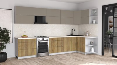 Кухонный гарнитур Интерлиния Мила Матте 1.5x3.6 Б PR