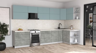 Кухонный гарнитур Интерлиния Мила Матте 1.5x3.6 Б PR