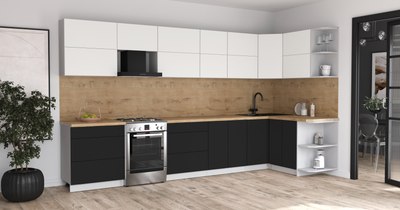 Кухонный гарнитур Интерлиния Мила Матте 1.5x3.7 Б PR