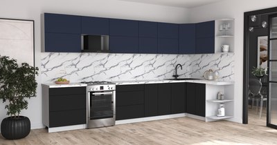 Кухонный гарнитур Интерлиния Мила Матте 1.5x3.7 Б PR