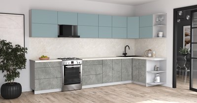 Кухонный гарнитур Интерлиния Мила Матте 1.5x3.7 Б PR