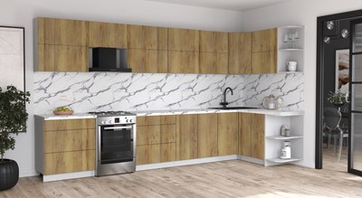 Кухонный гарнитур Интерлиния Мила Матте 1.5x3.8 Б PR