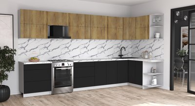 Кухонный гарнитур Интерлиния Мила Матте 1.5x3.8 Б PR