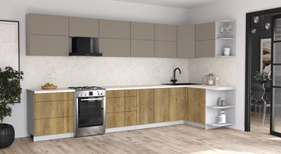 Кухонный гарнитур Интерлиния Мила Матте 1.5x3.8 Б PR