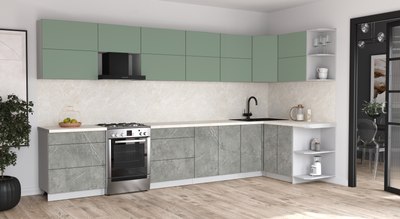 Кухонный гарнитур Интерлиния Мила Матте 1.5x3.8 Б PR