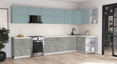 Кухонный гарнитур Интерлиния Мила Матте 1.5x3.8 Б PR