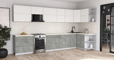 Кухонный гарнитур Интерлиния Мила Матте 1.5x3.9 Б PR