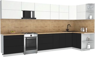 Кухонный гарнитур Интерлиния Мила Матте 1.5x3.9 Б PR - фото