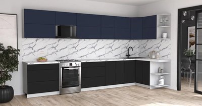 Кухонный гарнитур Интерлиния Мила Матте 1.5x3.9 Б PR