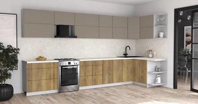 Кухонный гарнитур Интерлиния Мила Матте 1.5x3.9 Б PR