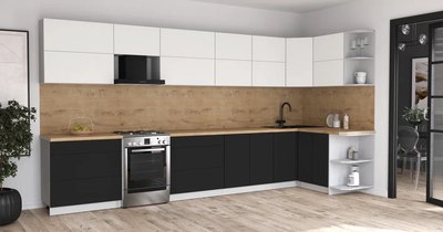 Кухонный гарнитур Интерлиния Мила Матте 1.5x4.0 Б PR