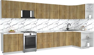 Кухонный гарнитур Интерлиния Мила Матте 1.5x4.0 Б PR - фото