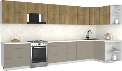 Кухонный гарнитур Интерлиния Мила Матте 1.5x4.0 Б PR - фото