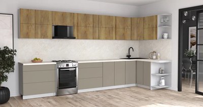 Кухонный гарнитур Интерлиния Мила Матте 1.5x4.0 Б PR