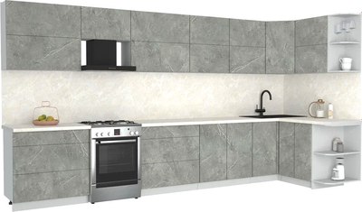 Кухонный гарнитур Интерлиния Мила Матте 1.5x4.0 Б PR - фото