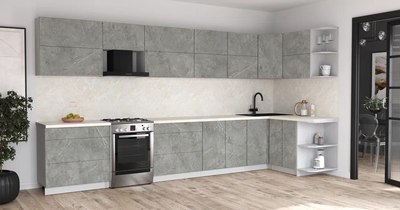 Кухонный гарнитур Интерлиния Мила Матте 1.5x4.0 Б PR