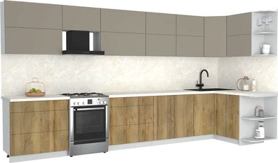 Кухонный гарнитур Интерлиния Мила Матте 1.5x4.0 Б PR - фото
