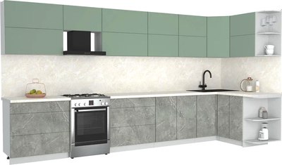 Кухонный гарнитур Интерлиния Мила Матте 1.5x4.0 Б PR - фото