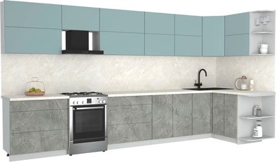 Кухонный гарнитур Интерлиния Мила Матте 1.5x4.0 Б PR - фото