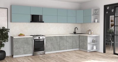 Кухонный гарнитур Интерлиния Мила Матте 1.5x4.0 Б PR