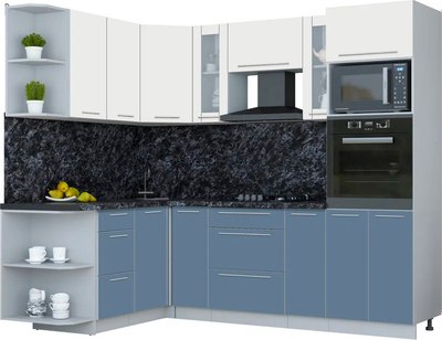 Кухонный гарнитур Интерлиния Мила Пластик 1.68x2.4 LV - фото