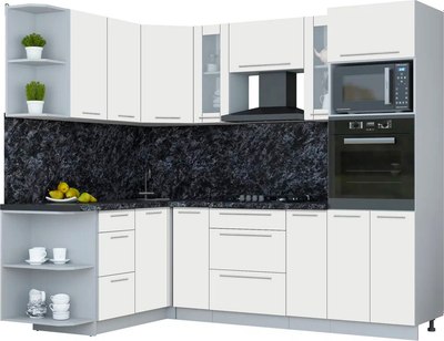 Кухонный гарнитур Интерлиния Мила Пластик 1.68x2.4 LV - фото