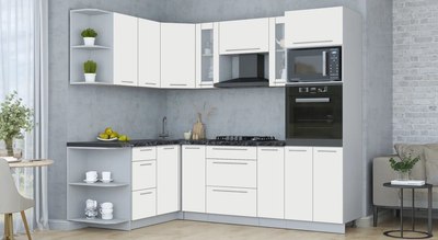 Кухонный гарнитур Интерлиния Мила Пластик 1.68x2.4 LV