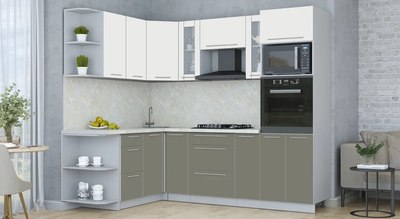 Кухонный гарнитур Интерлиния Мила Пластик 1.68x2.4 LV