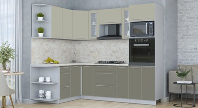 Кухонный гарнитур Интерлиния Мила Пластик 1.68x2.4 LV