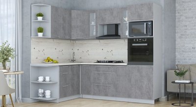 Кухонный гарнитур Интерлиния Мила Пластик 1.68x2.4 LV