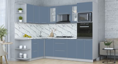 Кухонный гарнитур Интерлиния Мила Пластик 1.68x2.6 LV