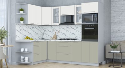 Кухонный гарнитур Интерлиния Мила Пластик 1.68x2.6 LV