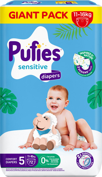 Подгузники детские Pufies Sensitive Junior 11-16кг - фото