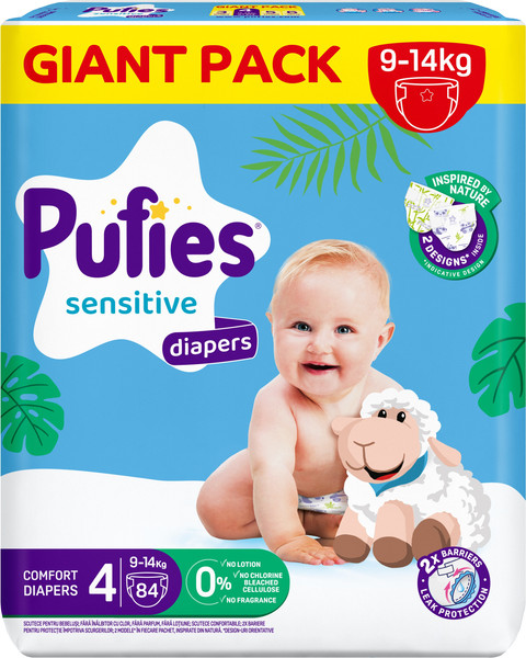 Подгузники детские Pufies Sensitive Maxi 9-14кг - фото